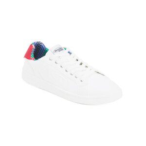 MISSONI White/red Cassetta Canvas Logo Sneakers